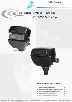 Notice Vannes 6700 6765 ALEC