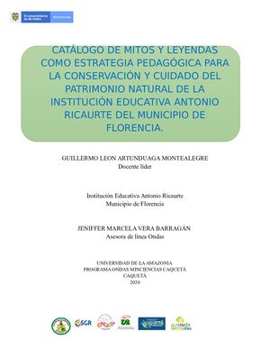 Catalogo De Mitos Y Leyendas