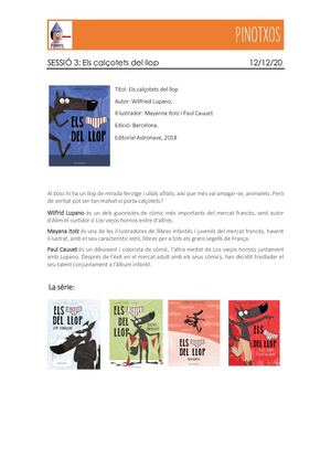 Pinotxos Sessió 3 Els Calçotets Del Llop