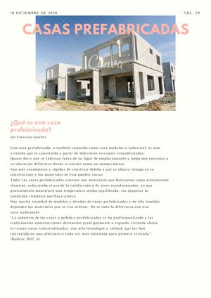 Boletín Casas Prefabricadas