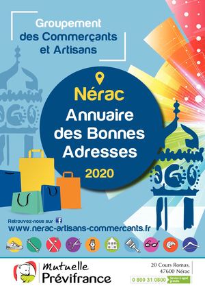 Annuaire commerçants Nérac 2020