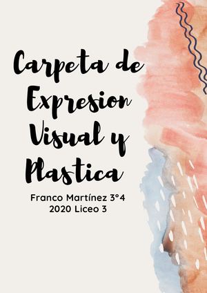 Carpeta Expresión Visual y plástica