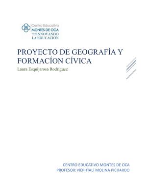 Proyecto Geografía Y Formación Cívica
