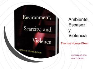 Homer Dixon Environment Scarcity & Violence