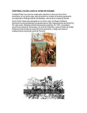 Cristóbal Colón Llega Al Istmo De Panamá