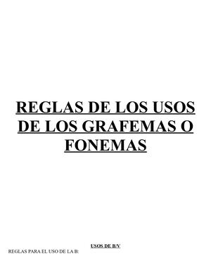 Reglas De Grafemas