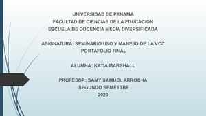 Portafolio Final Uso De la Voz
