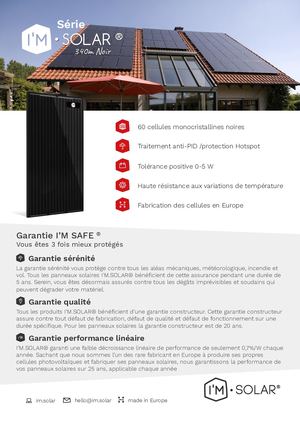 Fiche Technique Panneaux Im Solar 340m Noir