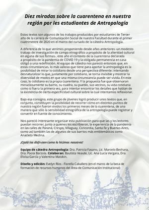 Etnografías De Cuarentena