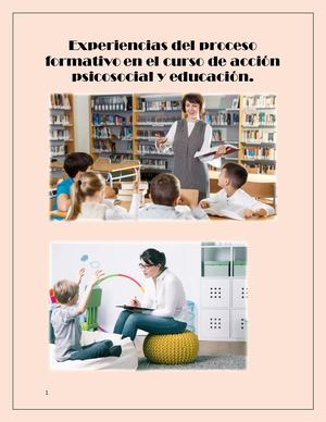Accion Psicosocial Educacion Trabajo Grupal Fase 5 Unidad 1 2 3 Evaluacion Final Sistematizacion De Experiencia