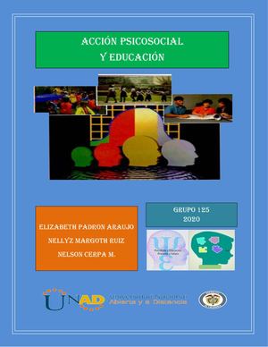 Acción Psicosocial Y Educación Fase 5 Evaluación Final Cartilla