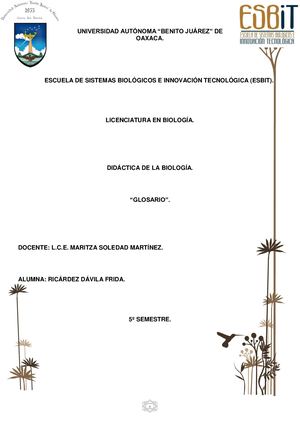 Glosario Ricárdez Dávila Frida