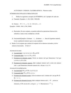 A1U1  Números Racionales E Irracionales 2