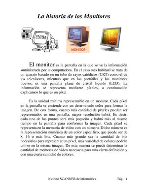 La Historia De Los Monitores