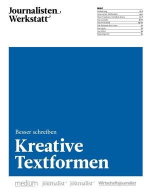 Journalistenwerkstatt – Kreative Textformen Vorschau