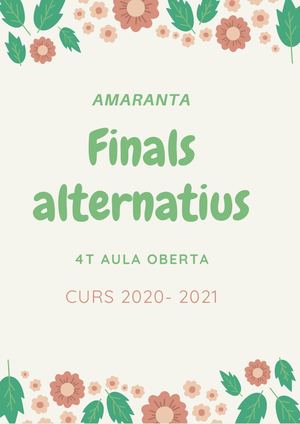 Finals alternatius Amaranta AO 20-21