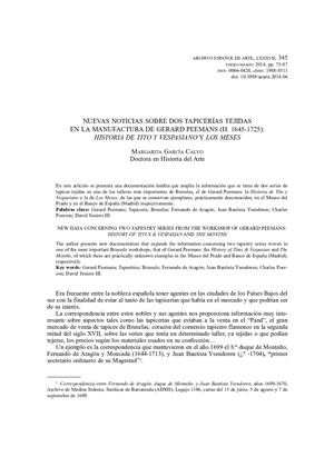 Articulo Margarita García Calvo Archivo Espanol De Arte