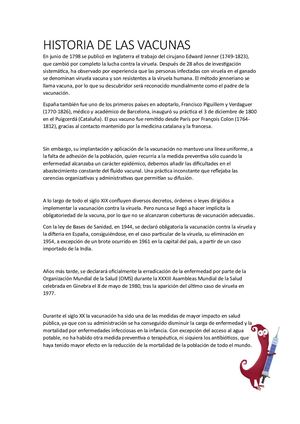 Historia De Las Vacunas