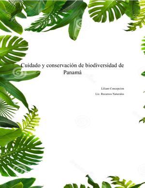 Cuidado Y Conservación De Biodiversidad De Panamá Revista Calaméo