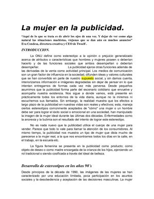 La Mujer En La Publicidad