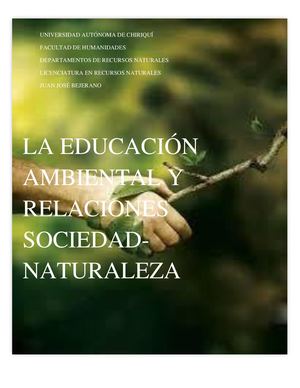 La Educación Ambiental Y Relaciones Sociedad