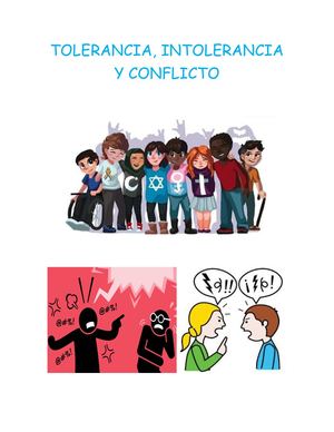 Tolerancia, intolerancia y conflicto