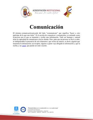 1 Ensayo De La Comunicacion