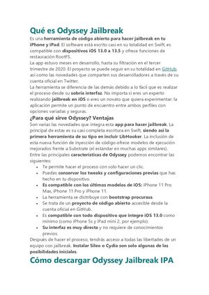 Qué Es Odyssey Jailbreak
