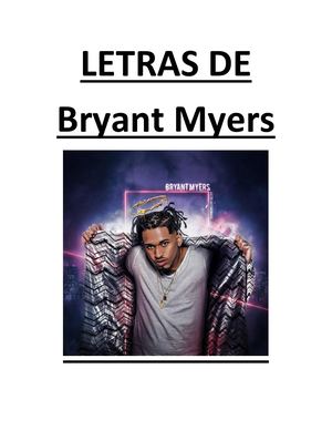Canciones De Bryant Myers