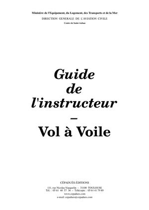 Extrait Calameo Guide De L'instructeur Vol à Voile