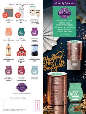 January 2021 Warmer & Scent of the Month Brochure