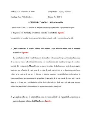 3c Jpcw Lengua Ficha1 Viaje A La Semilla