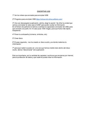 Encriptar Usb
