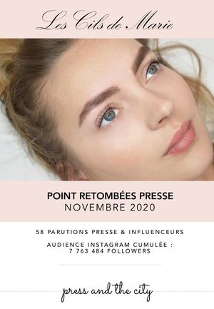Revue de presse Cils De Marie Novembre 2020