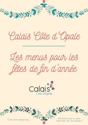 Menus des fêtes de fin d'années 2020