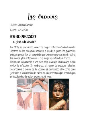 La Viruela Y Su Vacuna