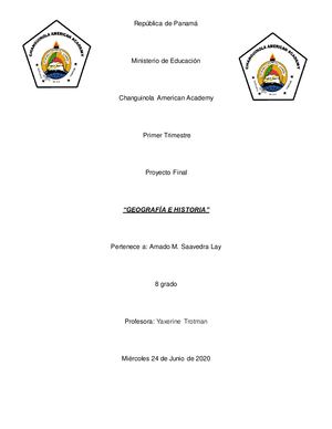 Portafolio Final De Historia Y Geografía De Amado Saavedra (I,ii Y Iii Trimestre)