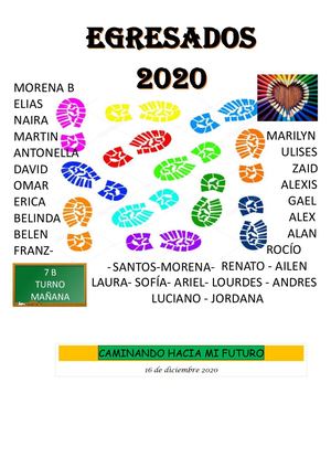 Egresados 2020 - 7 B