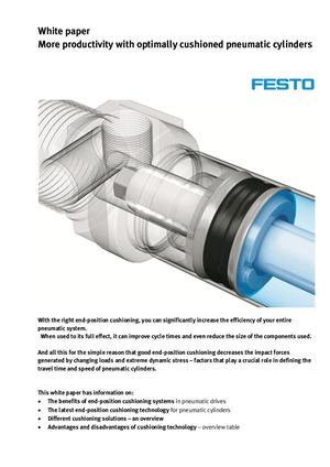 More productivity with optimally cushioned pneumatic cylinders