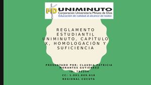 Reglamento Estudiantil Uniminuto, Capítulo X, Homologación