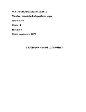 Portafolio Virtual Arte 4to Maurizio Rodrigo Flores Vega