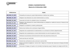 Séance Du 16 Décembre 2020