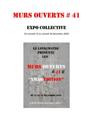 Catalogue Murs Ouverts 41 Décembre 20