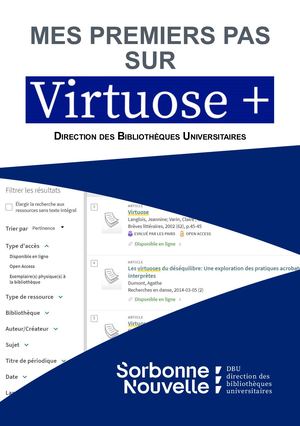 Mes Premiers Pas sur Virtuose +