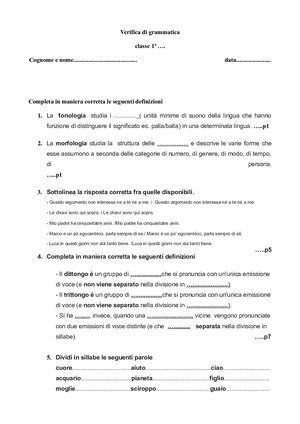 Verifica Grammatica