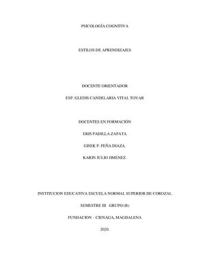 Guía 3 Psicología Cognitiva
