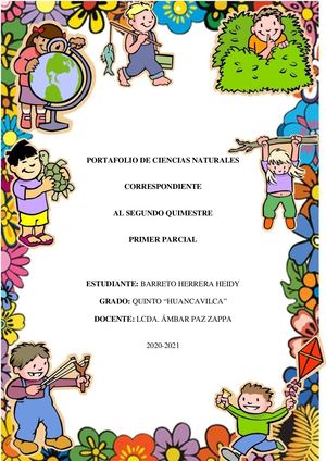 PORTAFOLIO CIENCIAS NATURALES