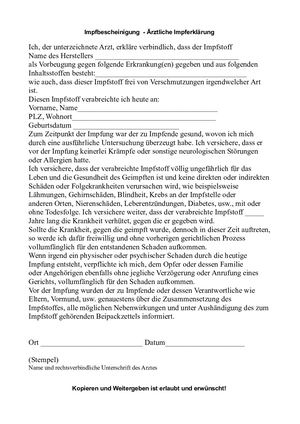 Covid Impferklärung