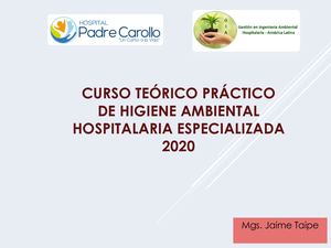 1 Curso De Higiene Ambiental Hospitalaria Especializada 2020