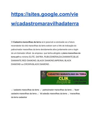 ➤Maravilhas Da Terra Cadastro【SUPER CHÁ SB ATACADO】